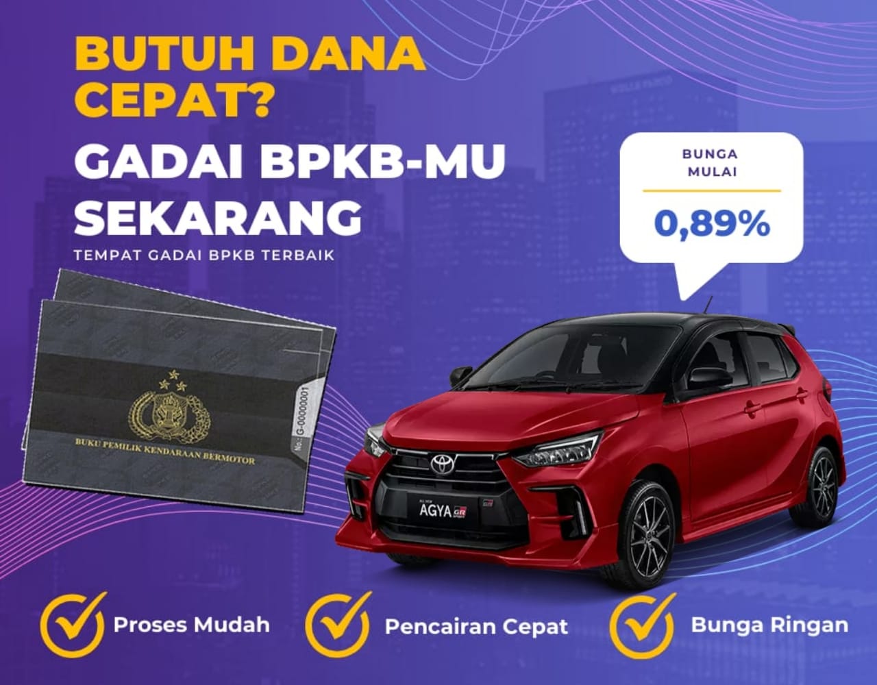 Kredit Jaminan Bpkb Mobil Toyota Agya Dapat Dana Berapa? Seperti Ini Simulasinya